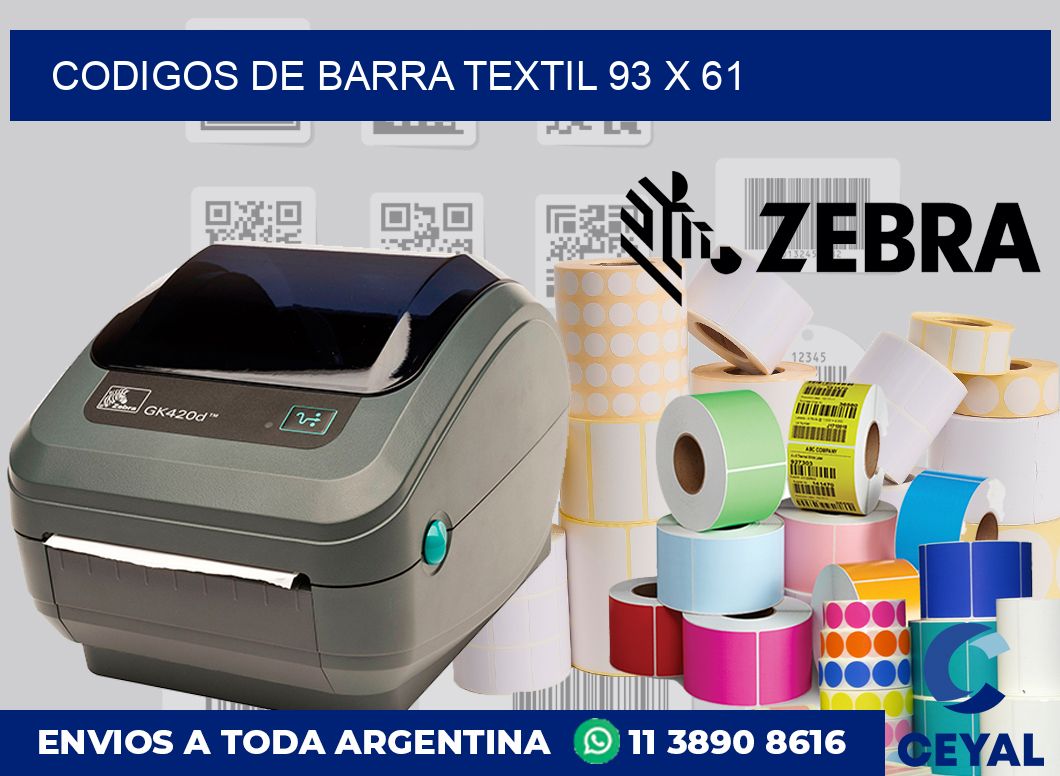 Codigos de barra textil 93 x 61
