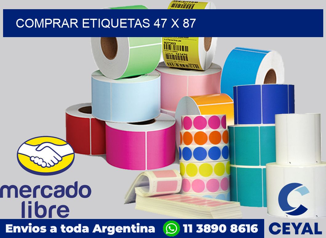 Comprar etiquetas 47 x 87