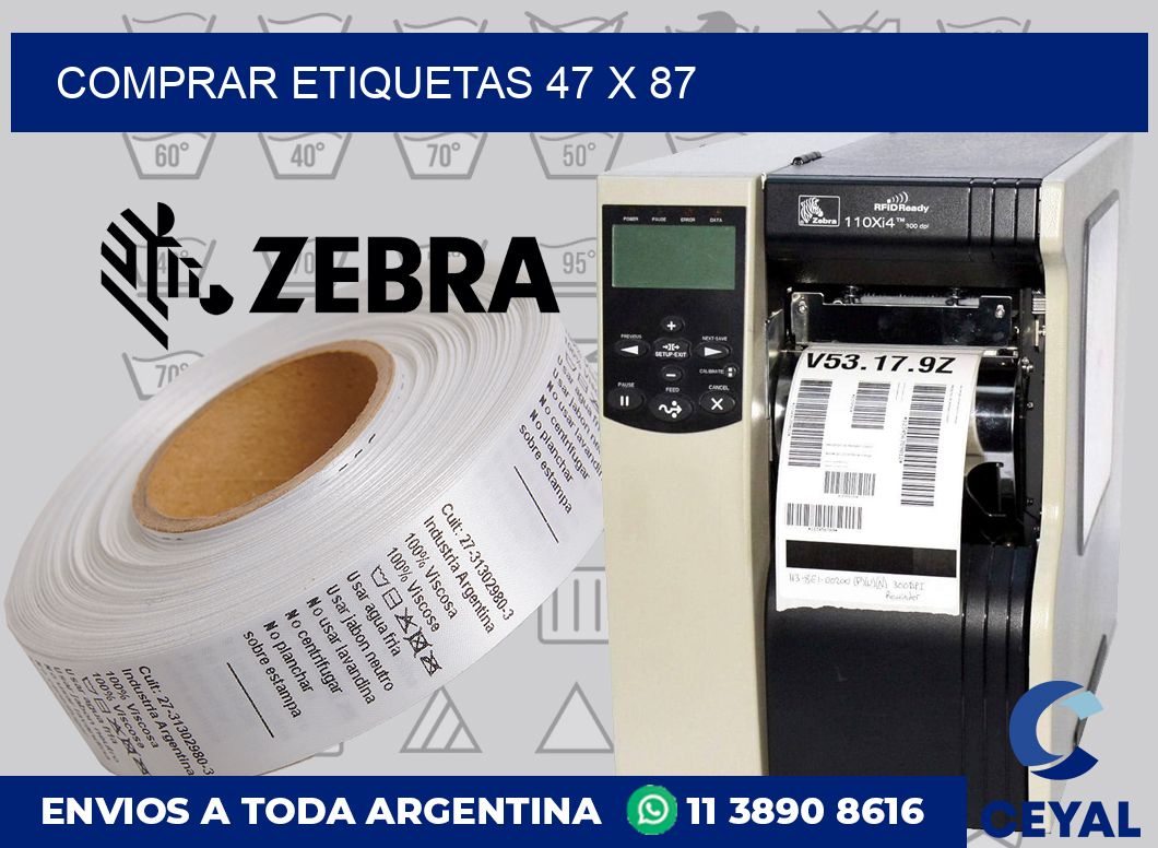 Comprar etiquetas 47 x 87