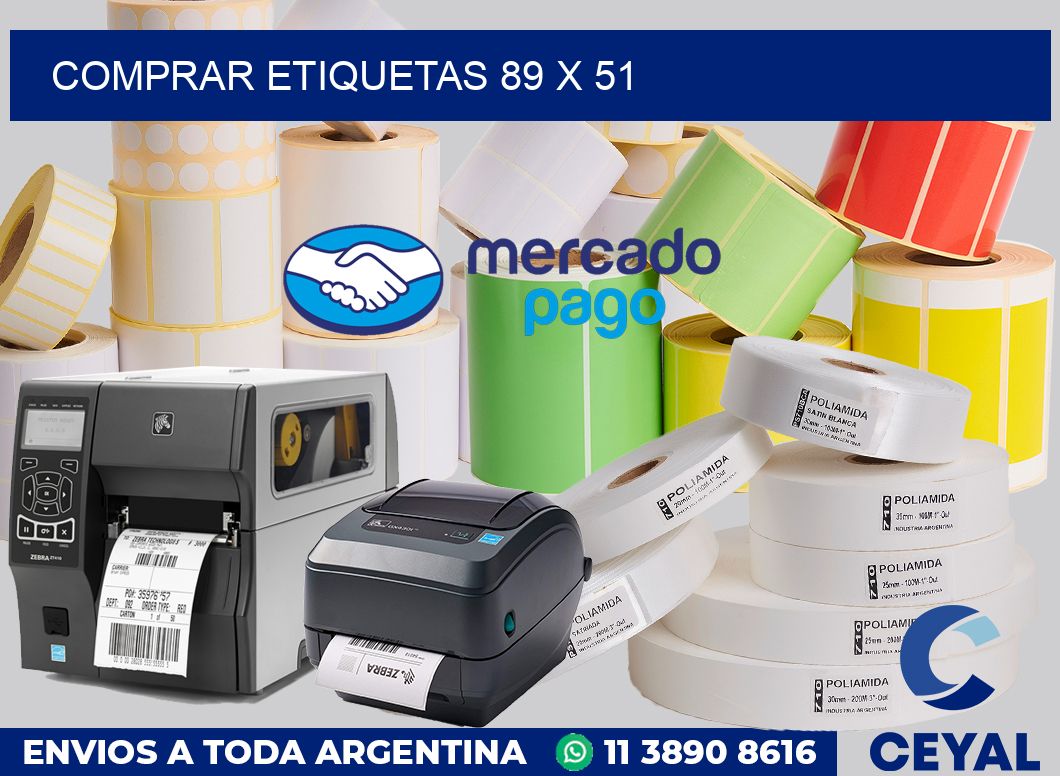 Comprar etiquetas 89 x 51