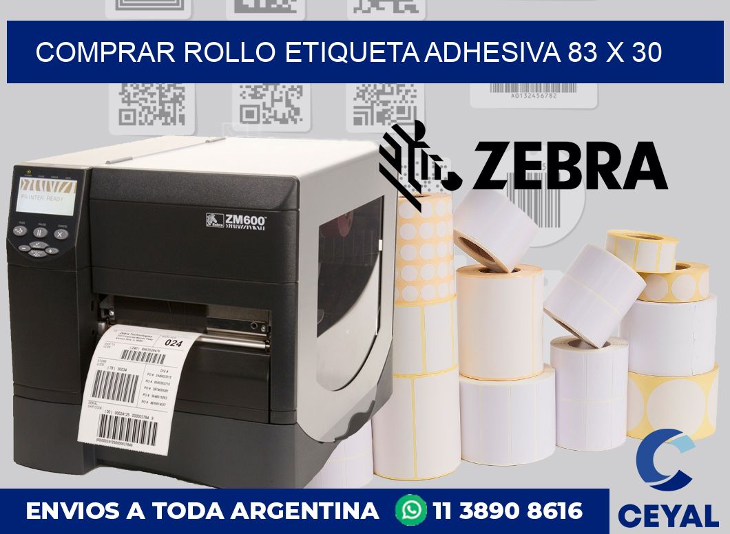 Comprar rollo etiqueta adhesiva 83 x 30