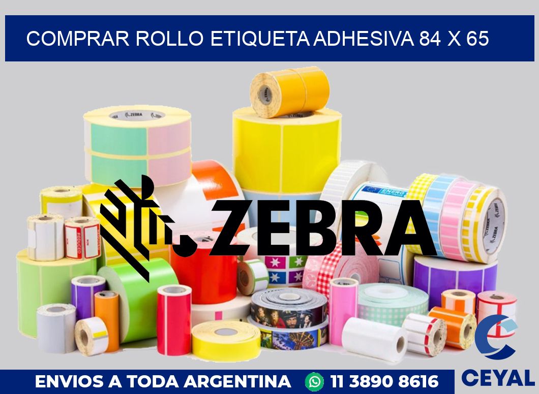 Comprar rollo etiqueta adhesiva 84 x 65