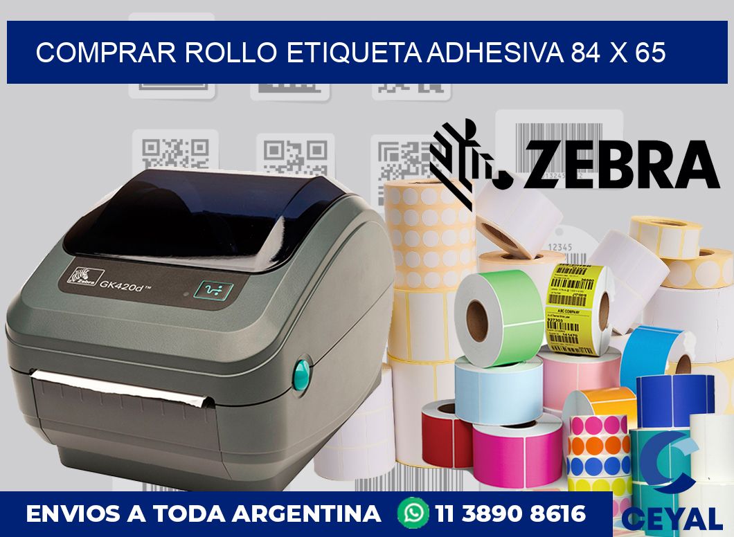 Comprar rollo etiqueta adhesiva 84 x 65