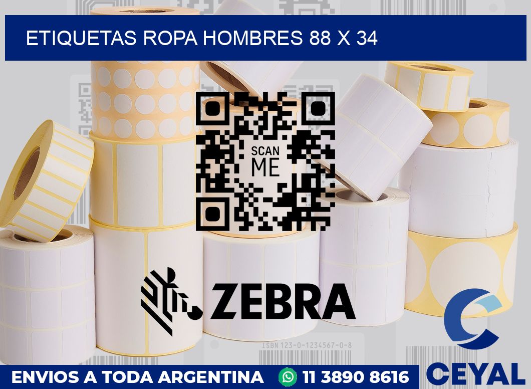 Etiquetas ropa hombres 88 x 34
