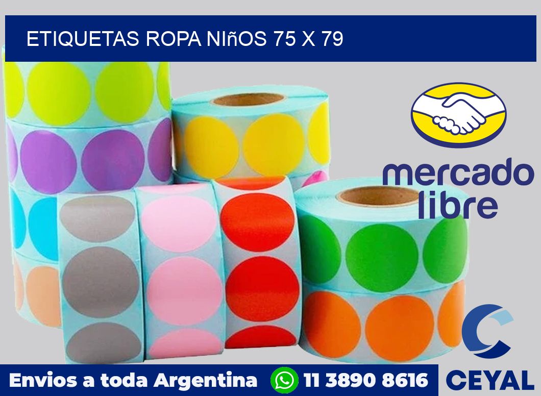 Etiquetas ropa niños 75 x 79