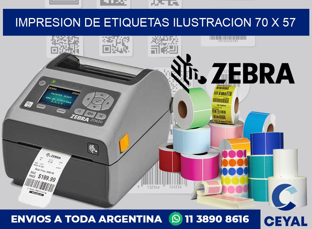 Impresion de etiquetas ilustracion 70 x 57