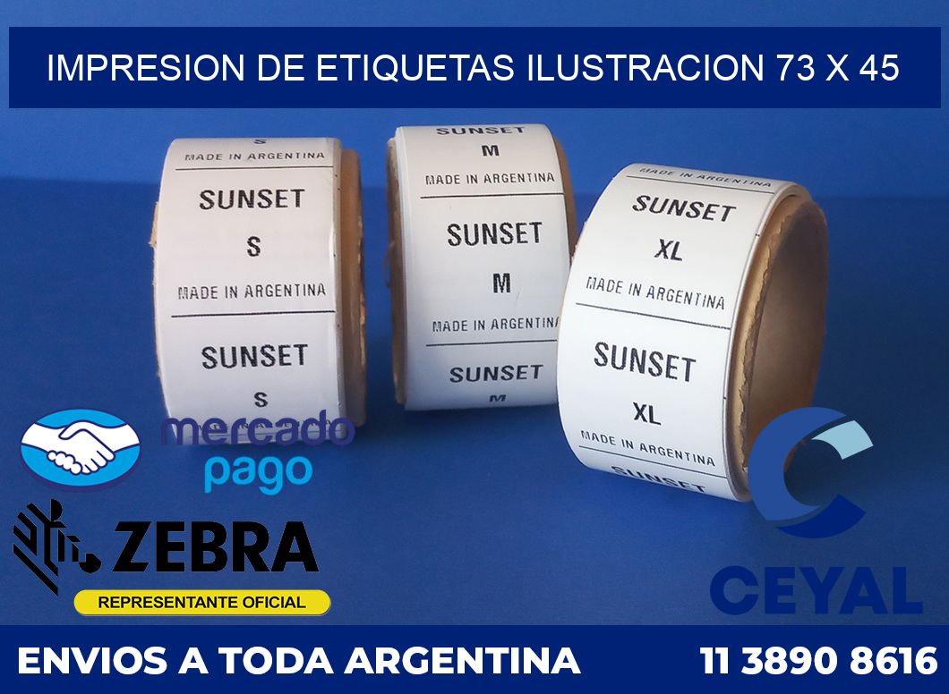 Impresion de etiquetas ilustracion 73 x 45