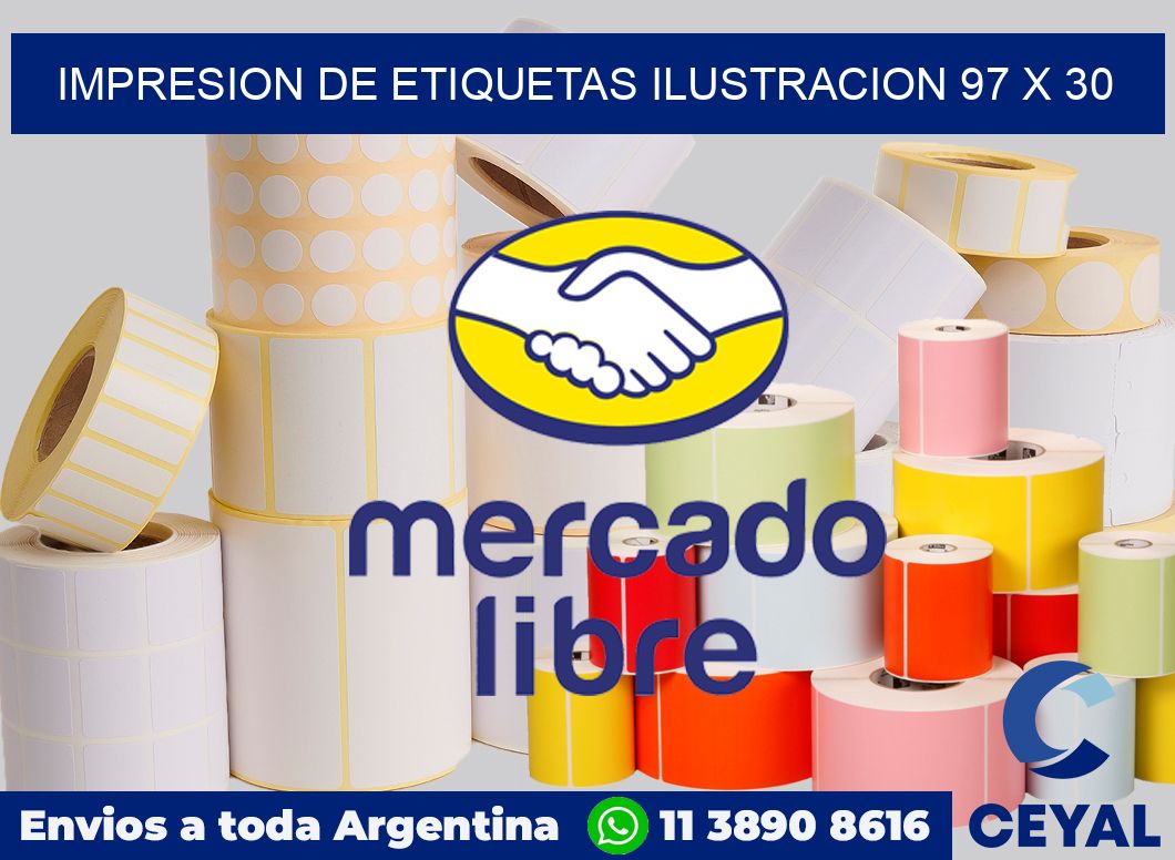 Impresion de etiquetas ilustracion 97 x 30