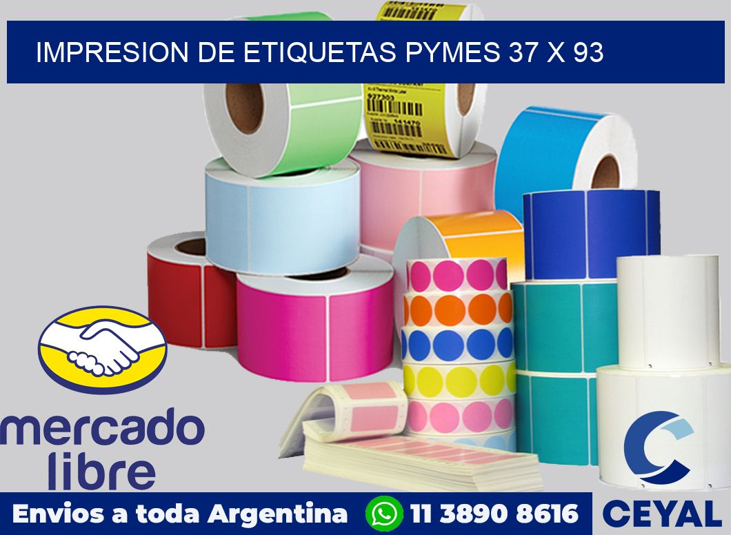 Impresion de etiquetas pymes 37 x 93