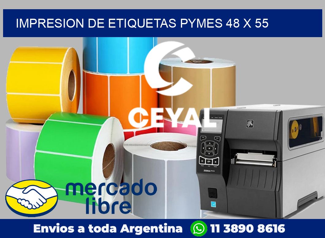 Impresion de etiquetas pymes 48 x 55