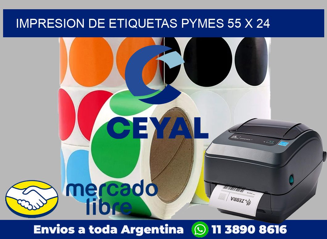 Impresion de etiquetas pymes 55 x 24