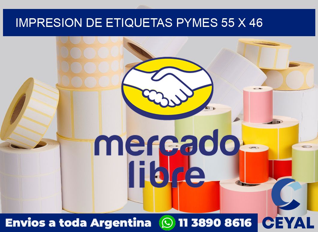 Impresion de etiquetas pymes 55 x 46
