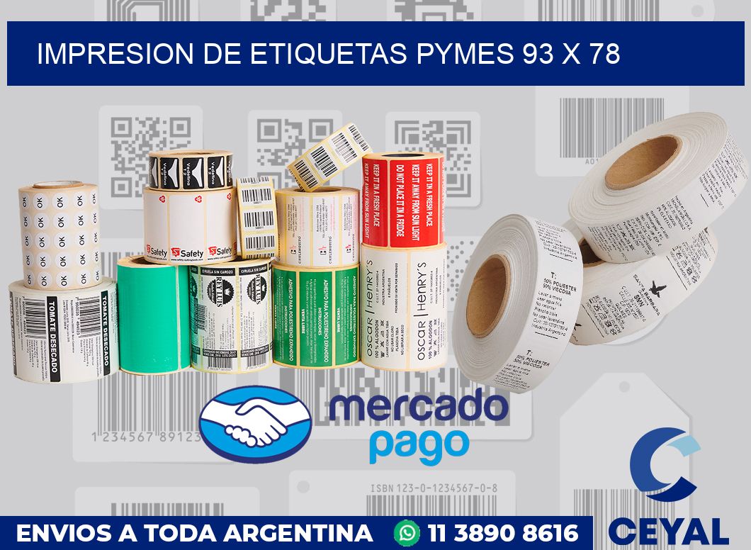 Impresion de etiquetas pymes 93 x 78