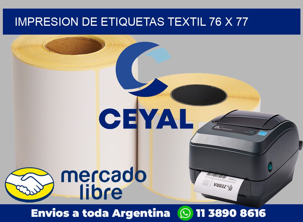 Impresion de etiquetas textil 76 x 77