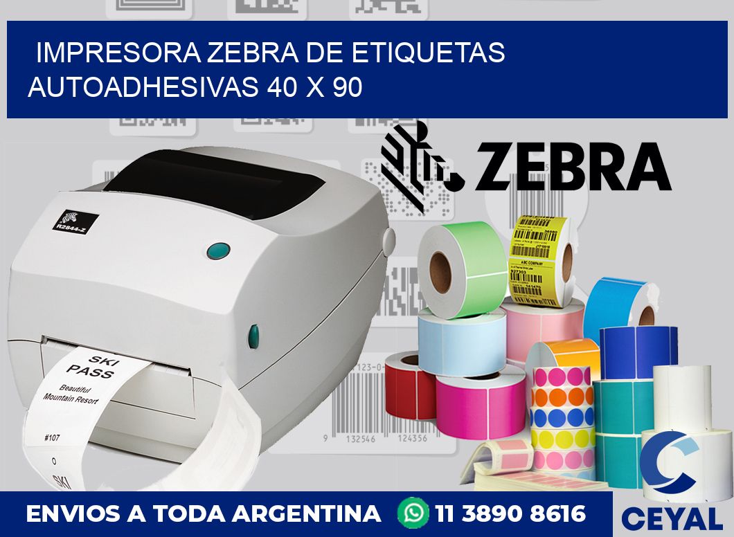 Impresora Zebra de etiquetas autoadhesivas 40 x 90