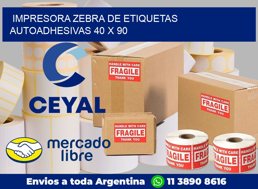 Impresora Zebra de etiquetas autoadhesivas 40 x 90