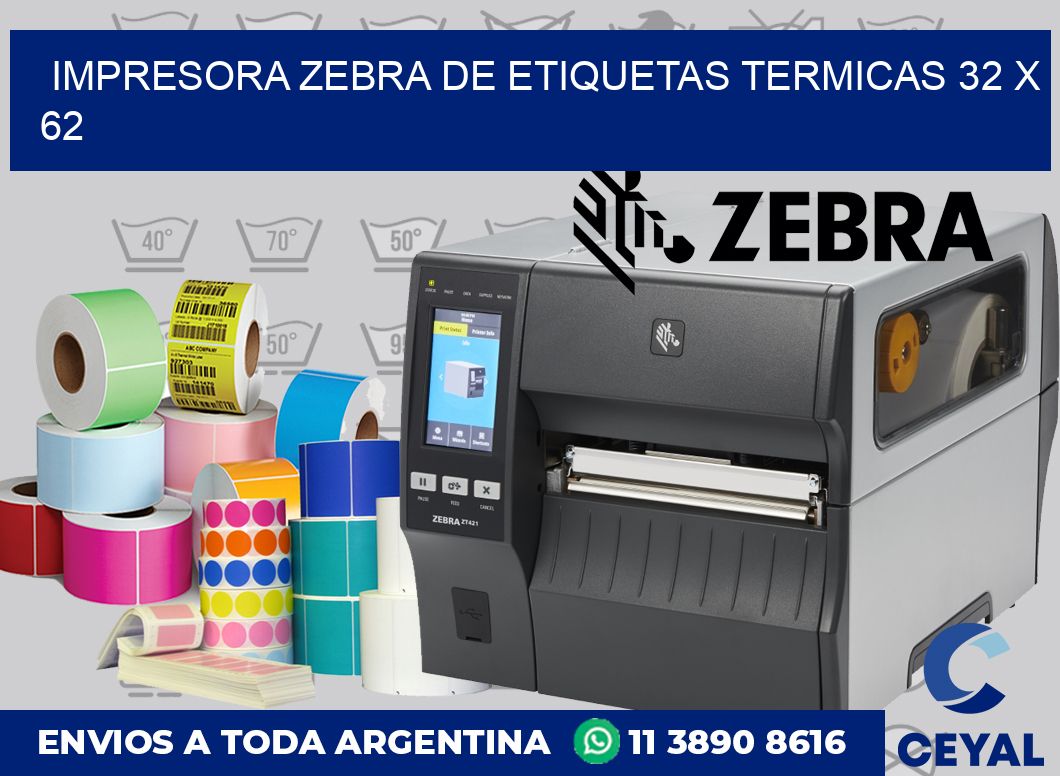 Impresora Zebra de etiquetas termicas 32 x 62