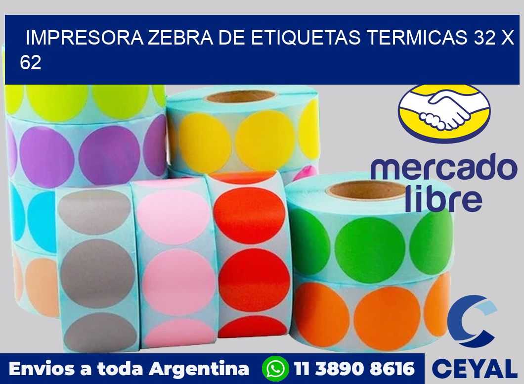 Impresora Zebra de etiquetas termicas 32 x 62