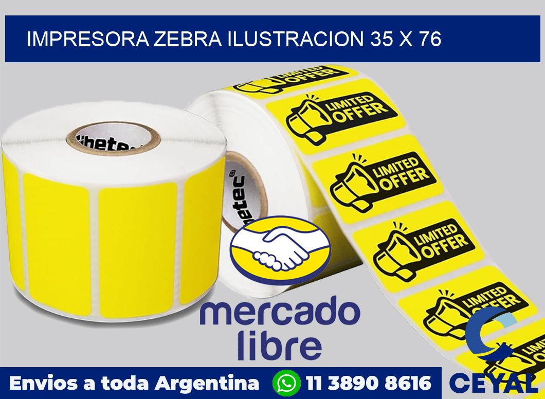 Impresora Zebra ilustracion 35 x 76