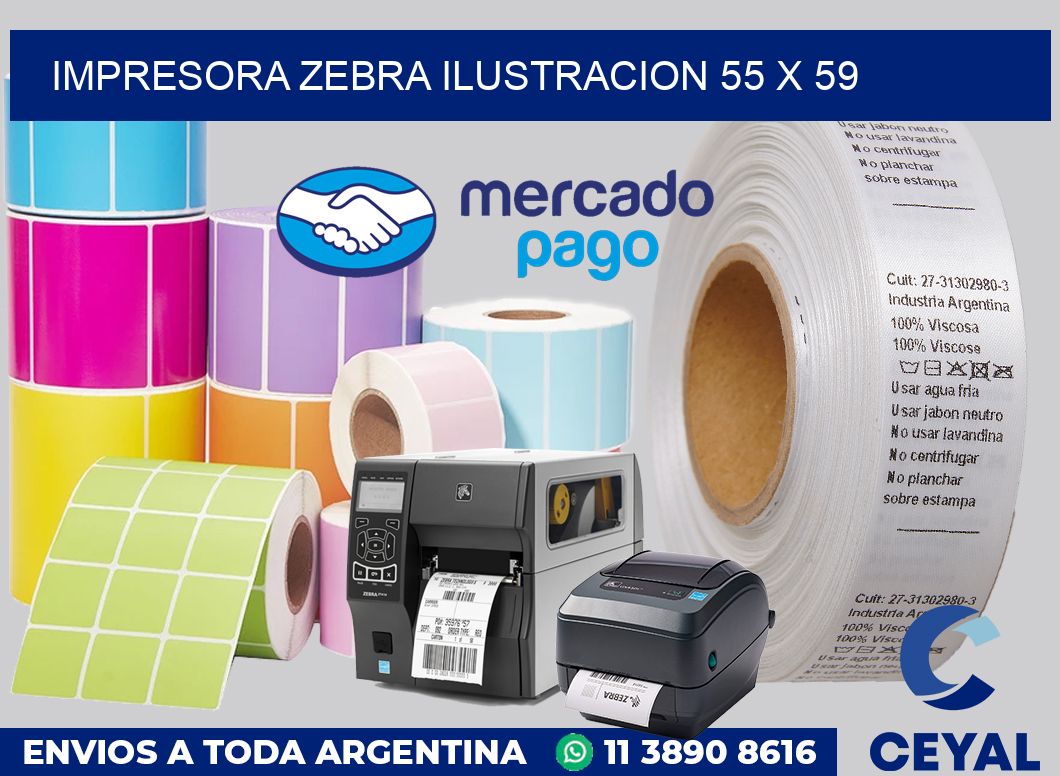 Impresora Zebra ilustracion 55 x 59