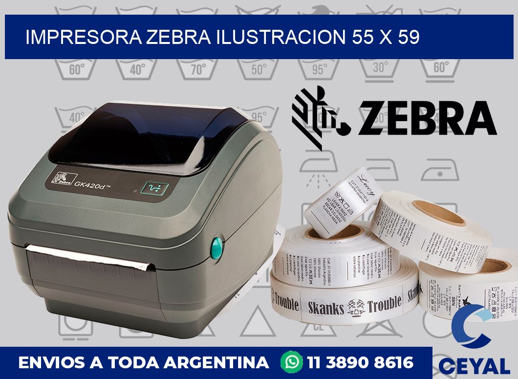 Impresora Zebra ilustracion 55 x 59
