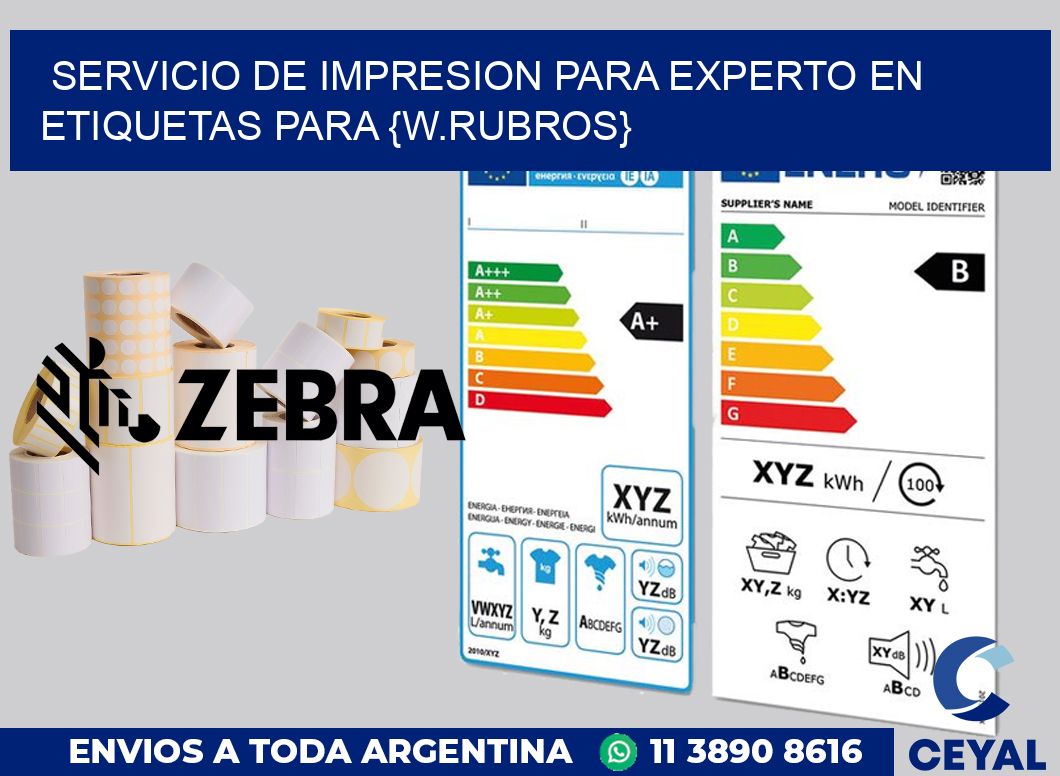 Servicio de impresion para Experto en etiquetas para accesorio textil