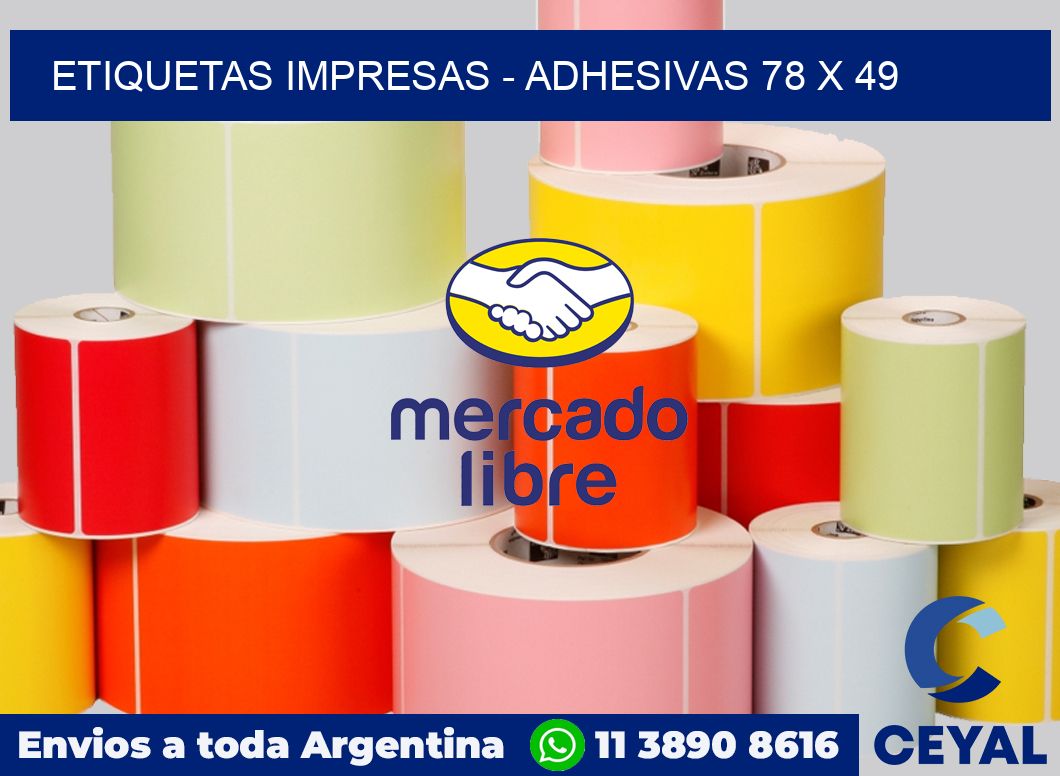 etiquetas impresas – Adhesivas 78 x 49