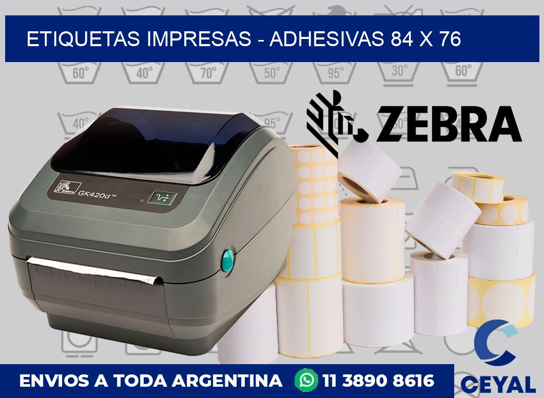 etiquetas impresas – Adhesivas 84 x 76