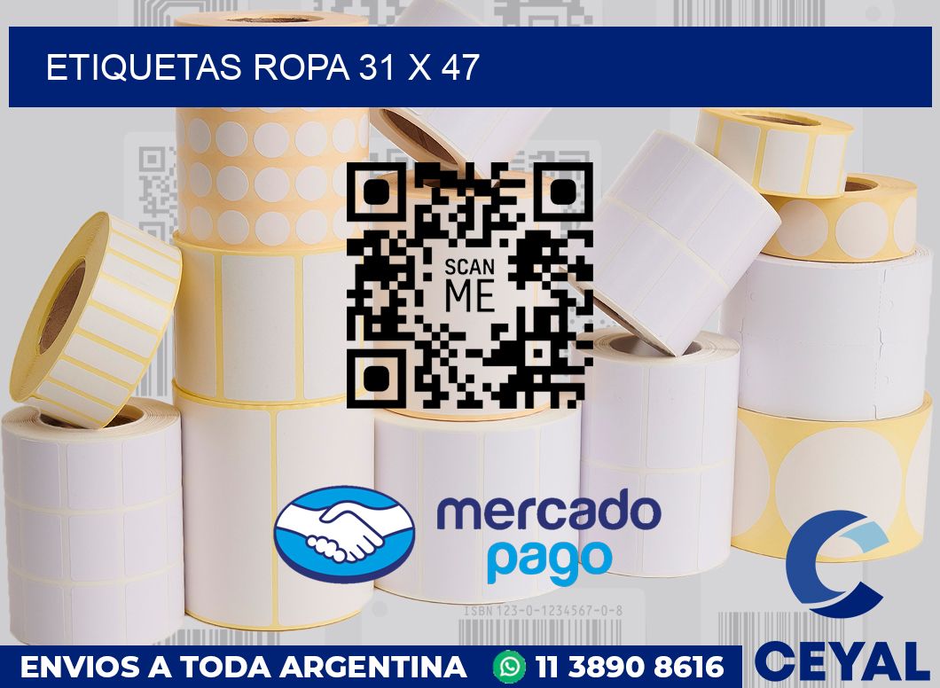 etiquetas ropa 31 x 47