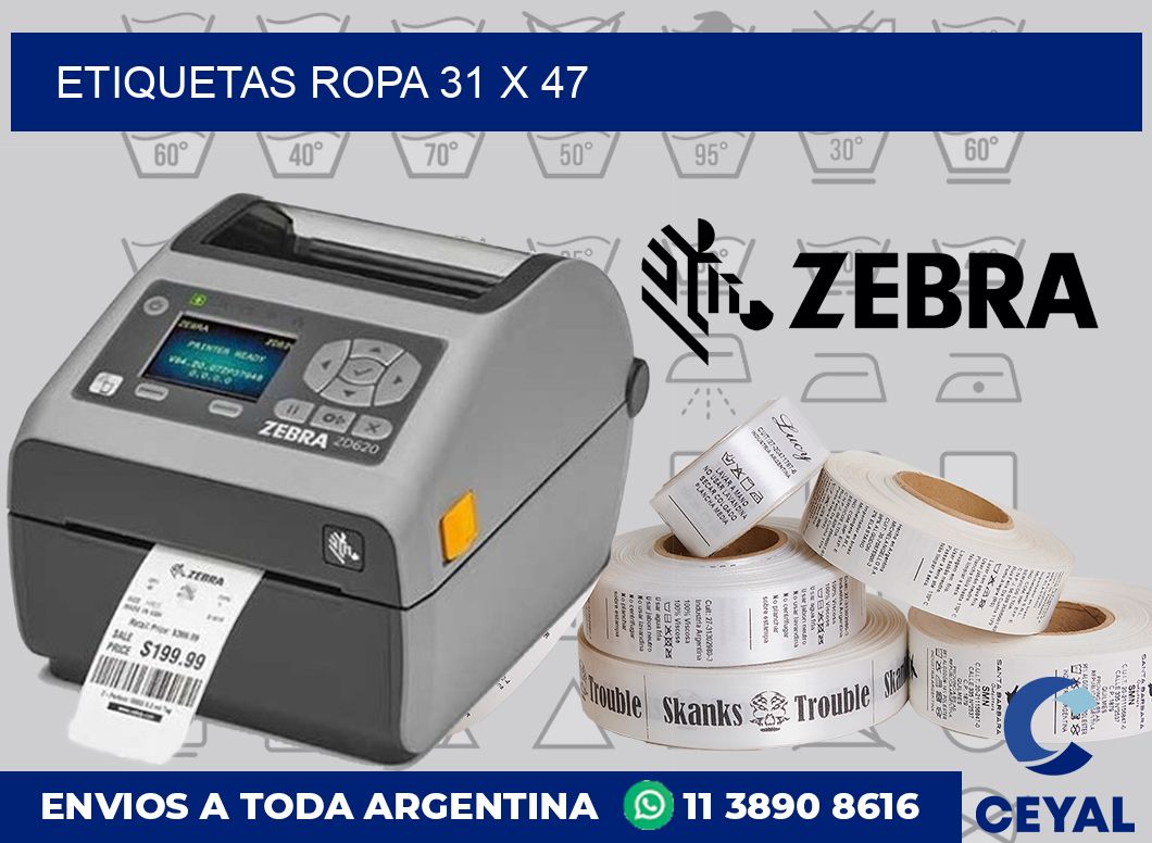 etiquetas ropa 31 x 47