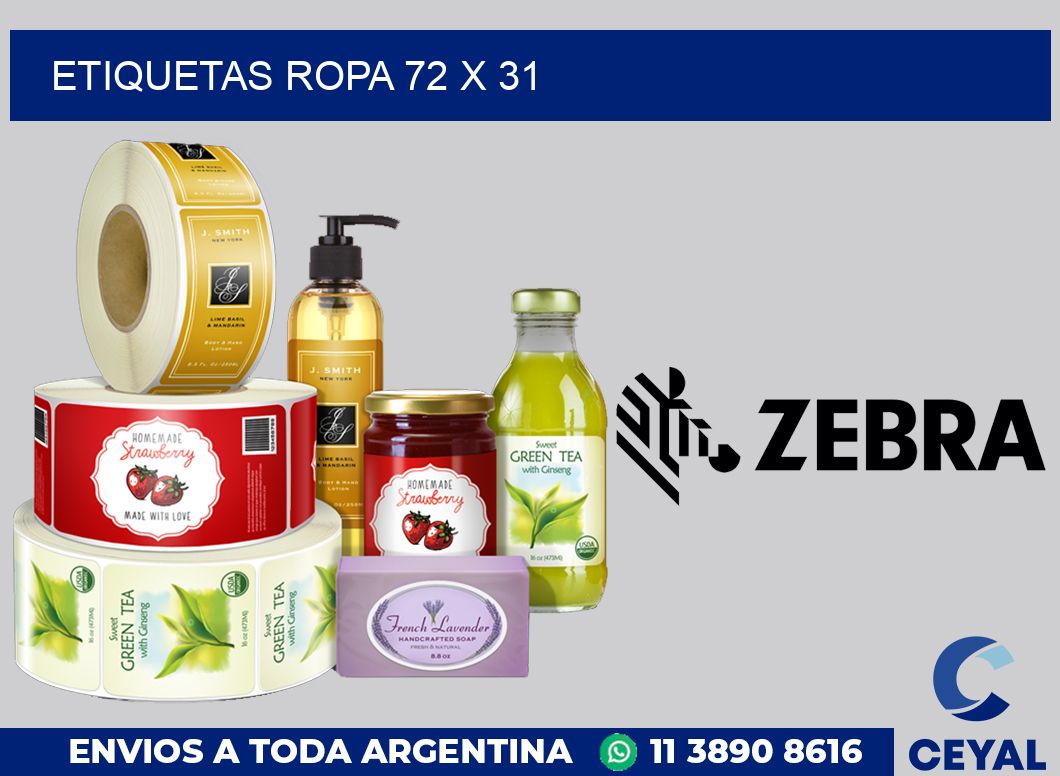 etiquetas ropa 72 x 31