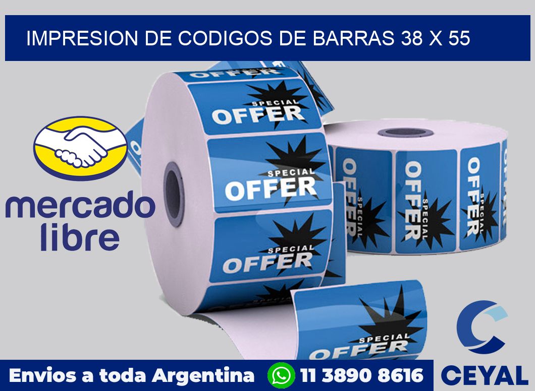 impresion de codigos de barras 38 x 55