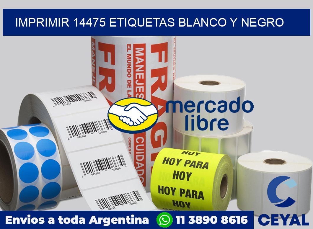 imprimir 14475 etiquetas blanco y negro