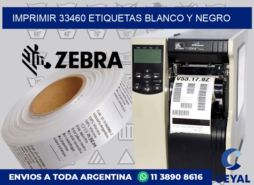 imprimir 33460 etiquetas blanco y negro