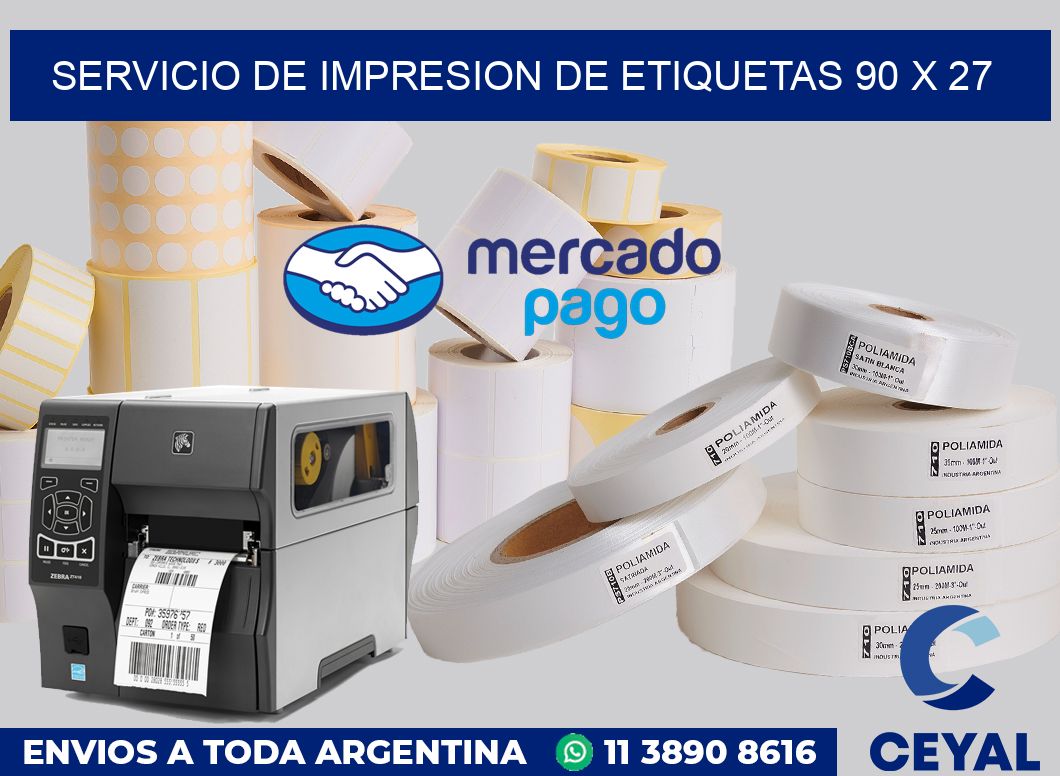 servicio de impresion de etiquetas 90 x 27