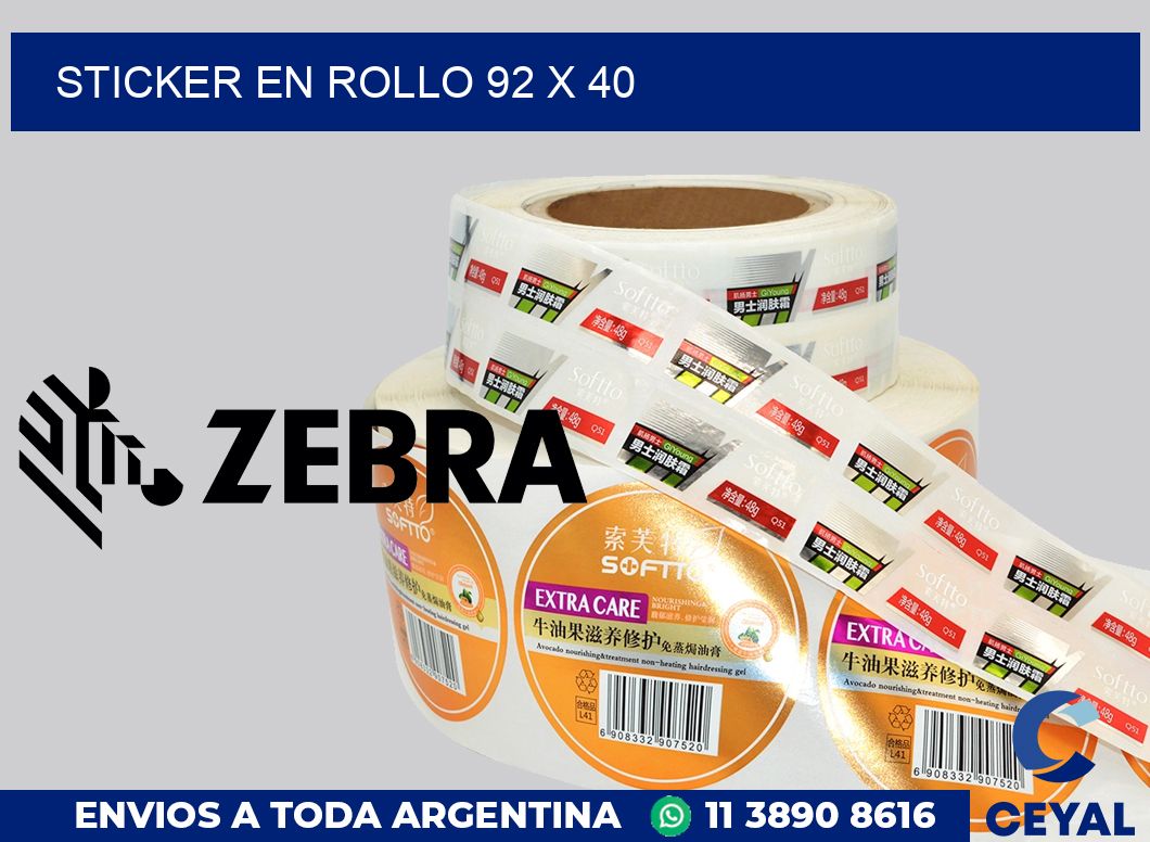 sticker en rollo 92 x 40