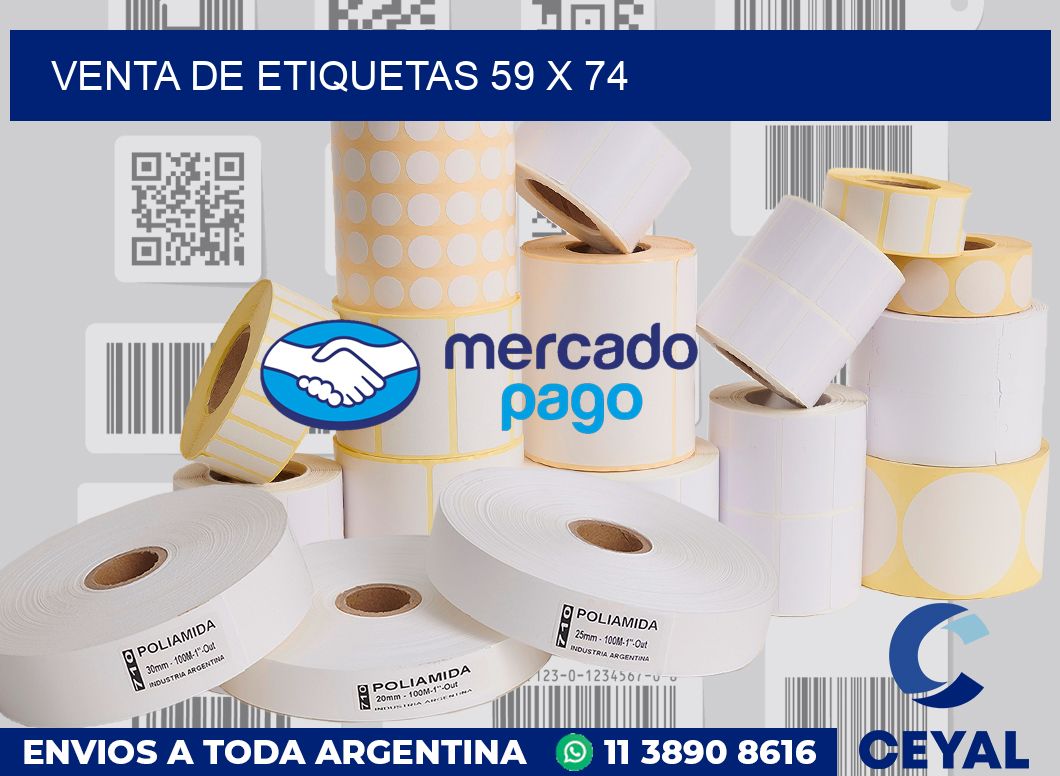 venta de etiquetas 59 x 74
