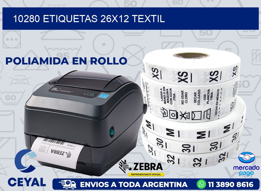 10280 ETIQUETAS 26X12 TEXTIL