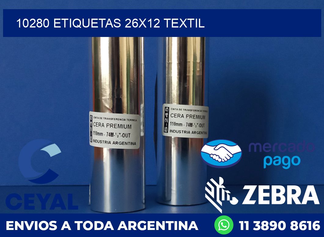 10280 ETIQUETAS 26X12 TEXTIL