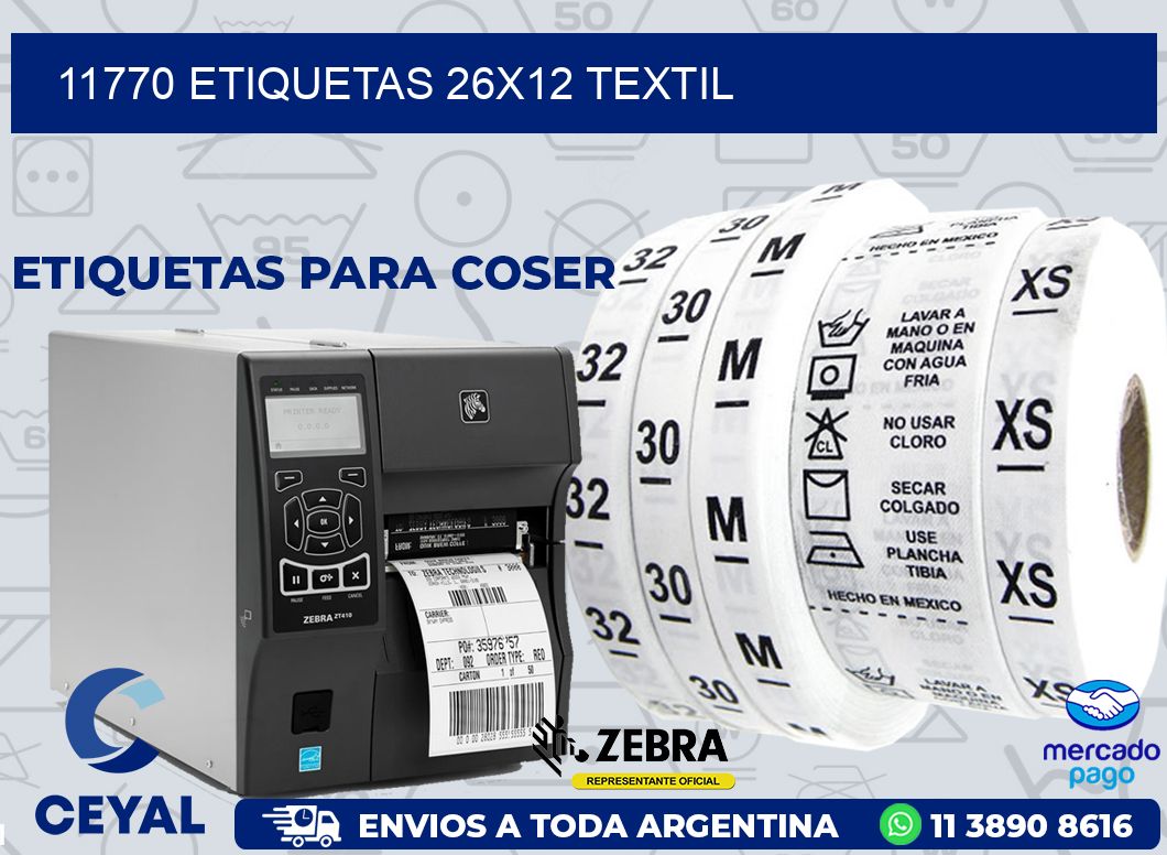 11770 ETIQUETAS 26X12 TEXTIL