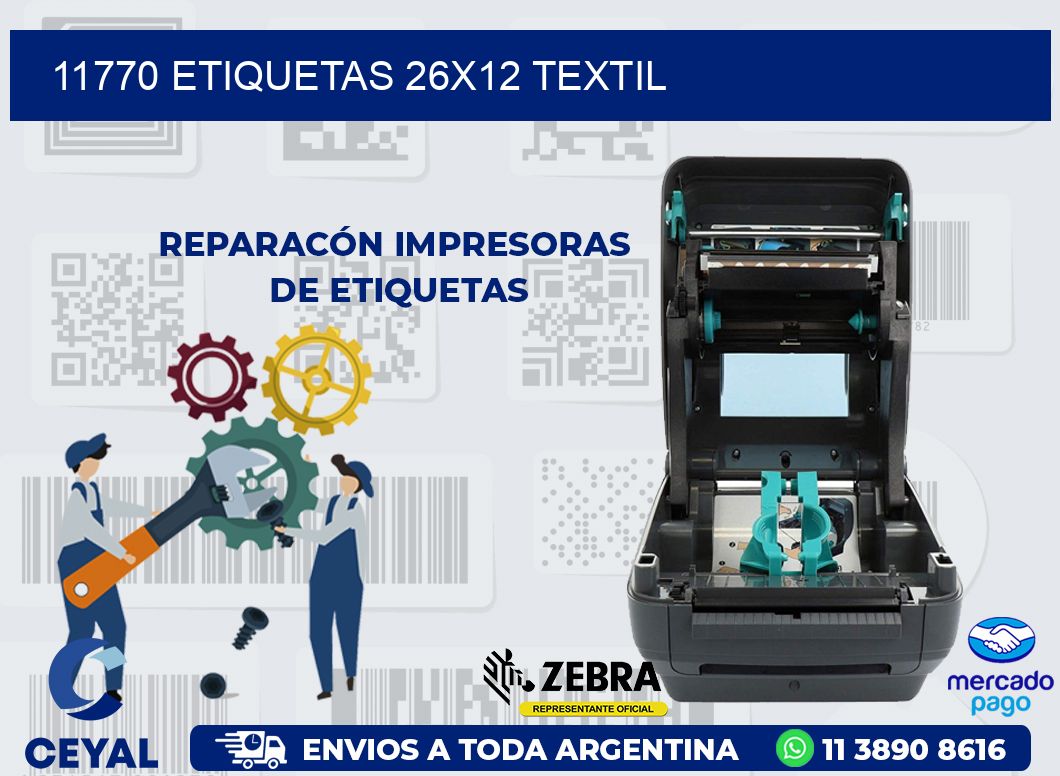 11770 ETIQUETAS 26X12 TEXTIL