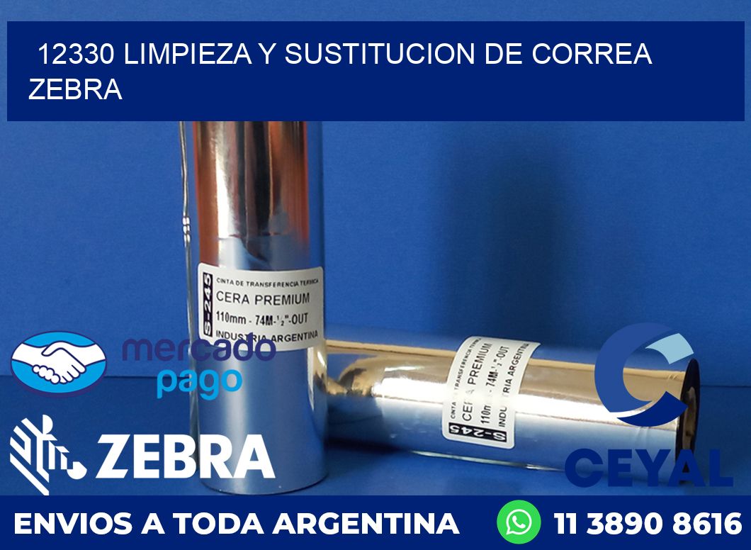 12330 LIMPIEZA Y SUSTITUCION DE CORREA ZEBRA