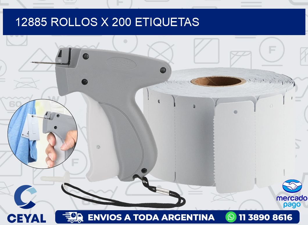 12885 ROLLOS X 200 ETIQUETAS