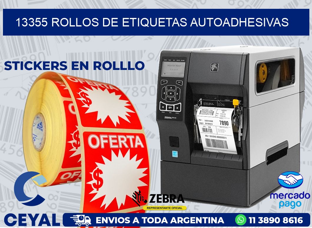 13355 ROLLOS DE ETIQUETAS AUTOADHESIVAS