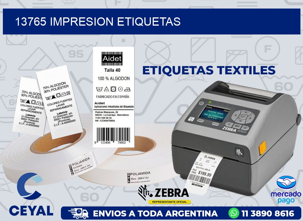 13765 IMPRESION ETIQUETAS