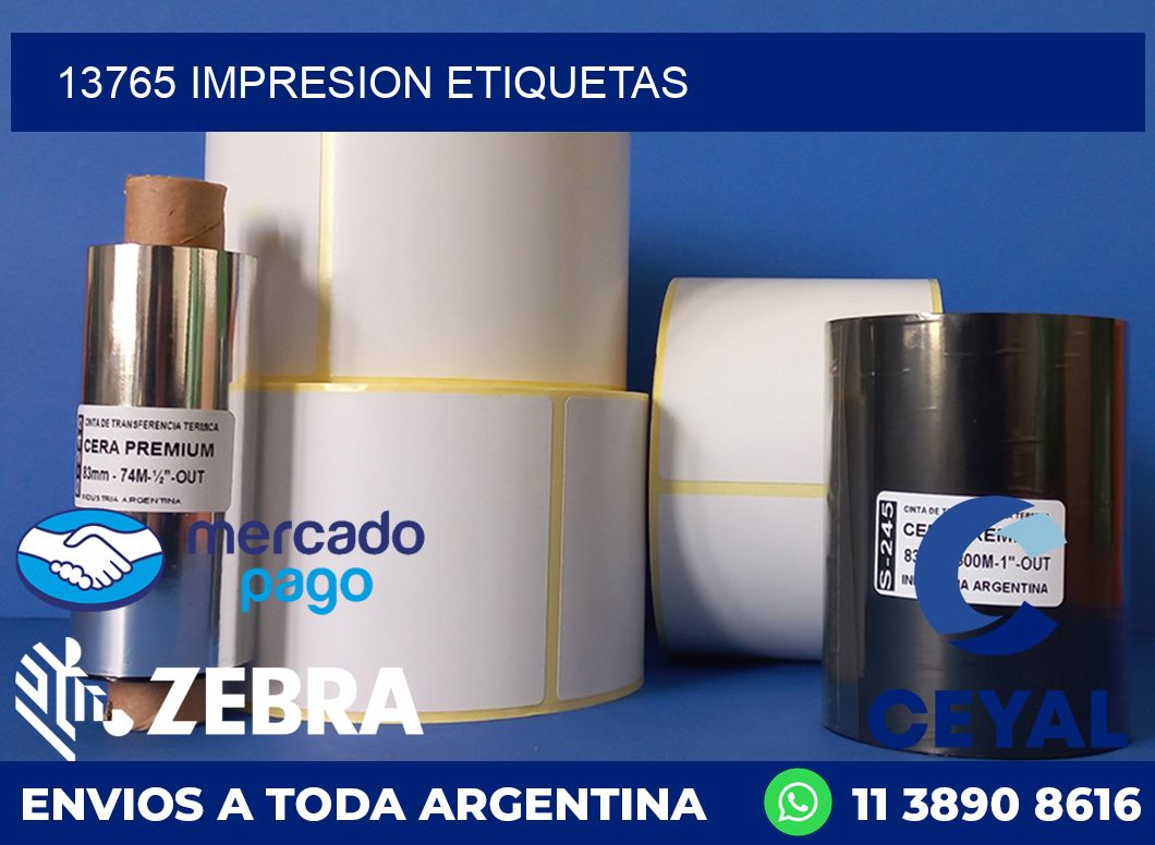 13765 IMPRESION ETIQUETAS