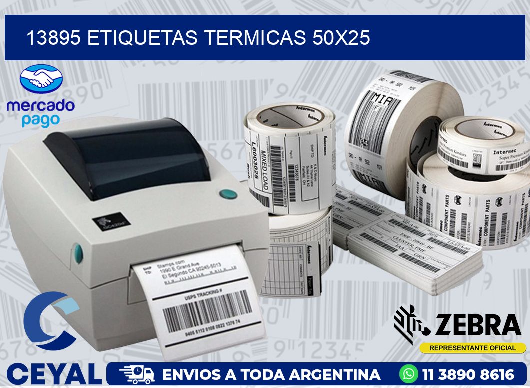 13895 ETIQUETAS TERMICAS 50X25