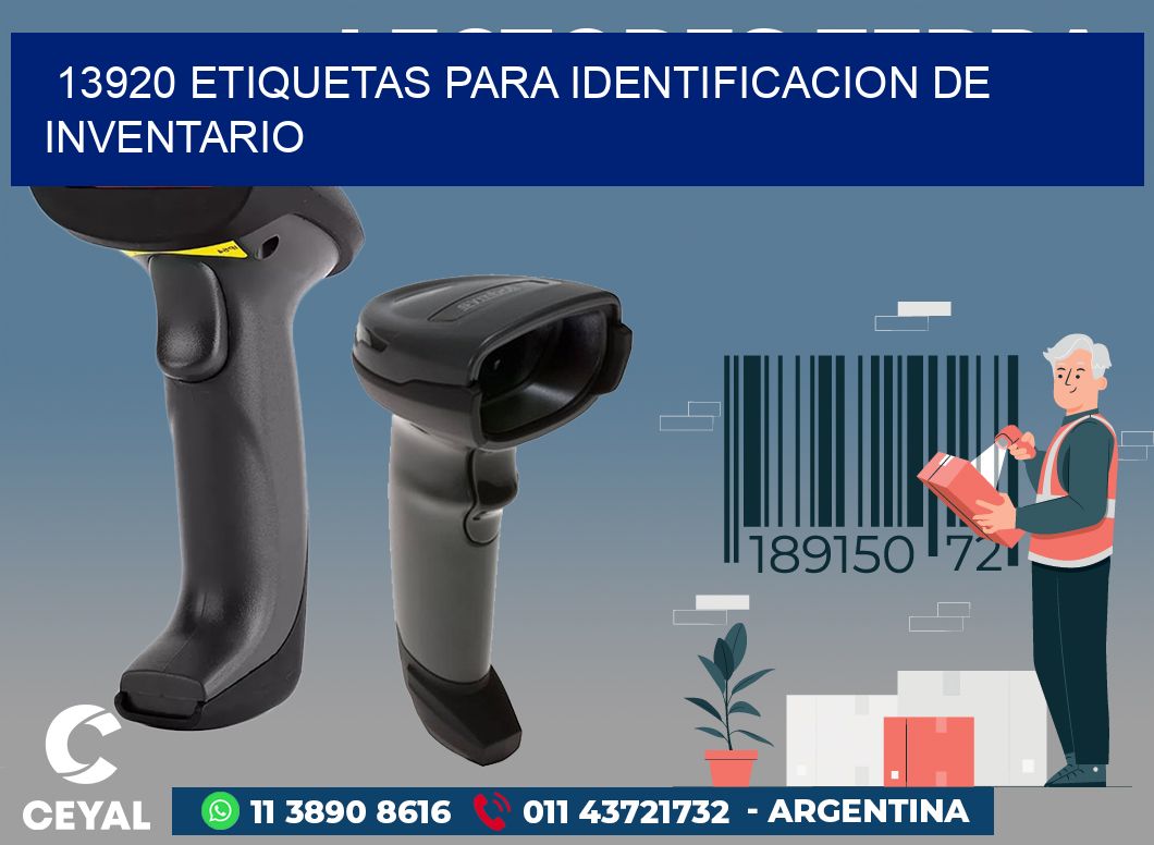 13920 ETIQUETAS PARA IDENTIFICACION DE INVENTARIO