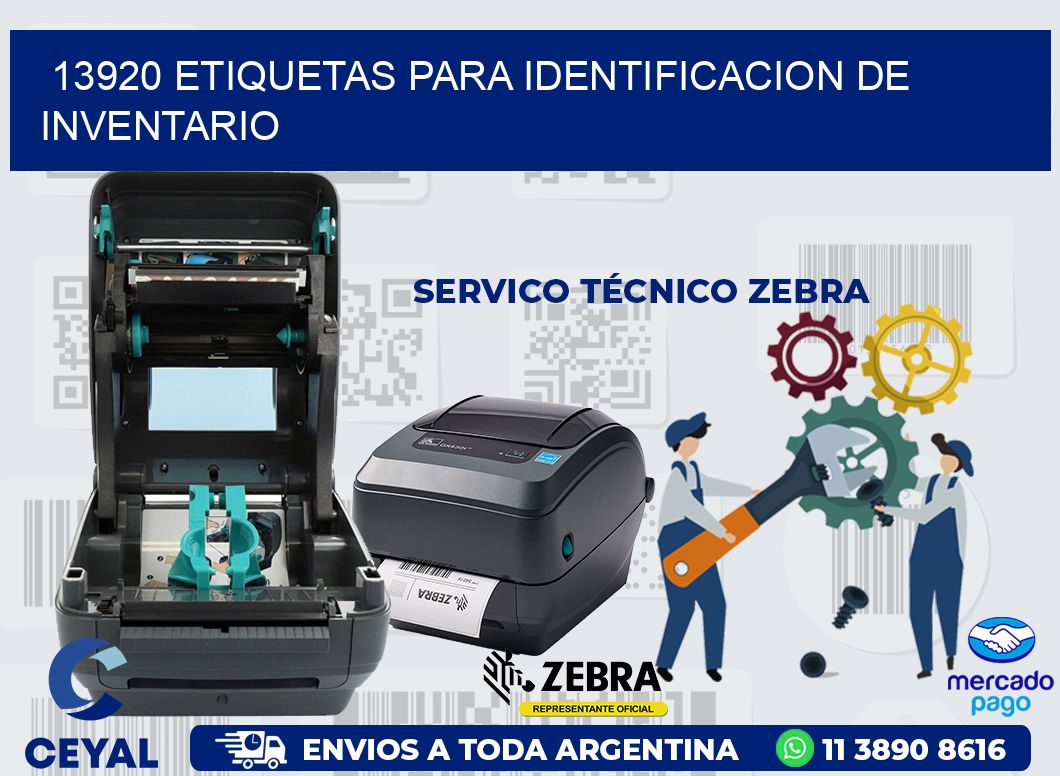 13920 ETIQUETAS PARA IDENTIFICACION DE INVENTARIO