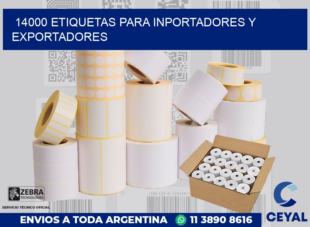 14000 ETIQUETAS PARA INPORTADORES Y EXPORTADORES